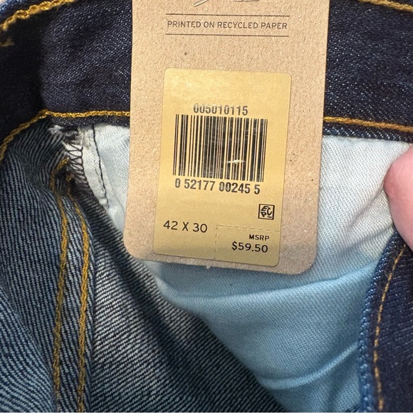 NWT Levi’s Men’s 501 Original Fit Dark Wash Big & Tall Size 42 x 30 - Picture 7 of 10